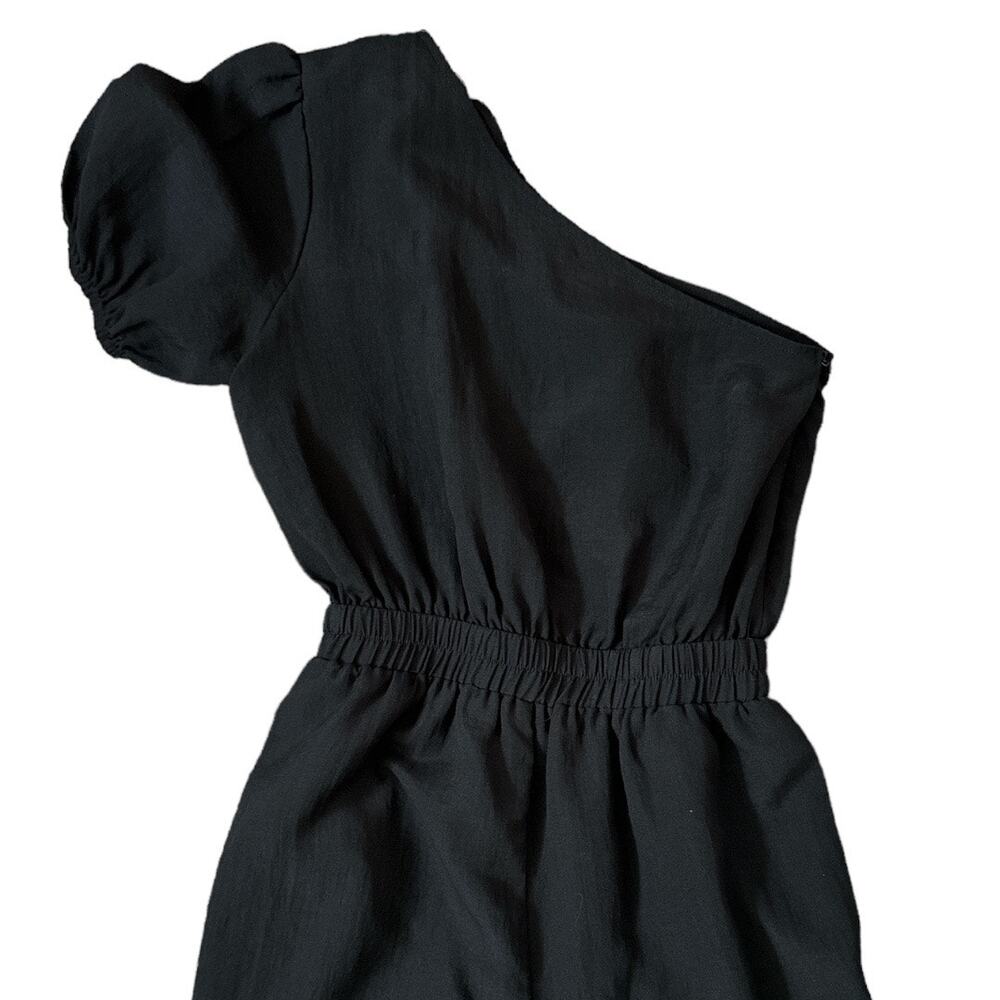 MVN the Label Black Lancey One Shoulder Dressy Jumpsuit 4 - Picture 4 of 10
